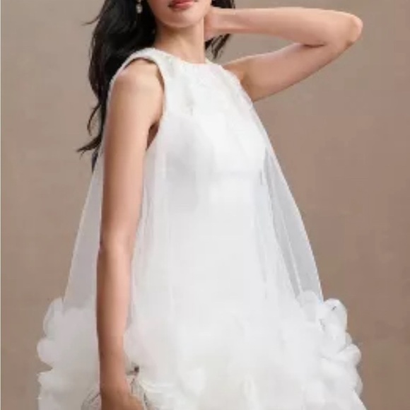 Mac Duggal x Anthropologie Della Appliqué Petal Halter Dress Size 12 New - Picture 6 of 17